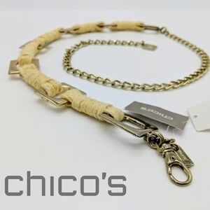 CHICO'S rope and chain belt